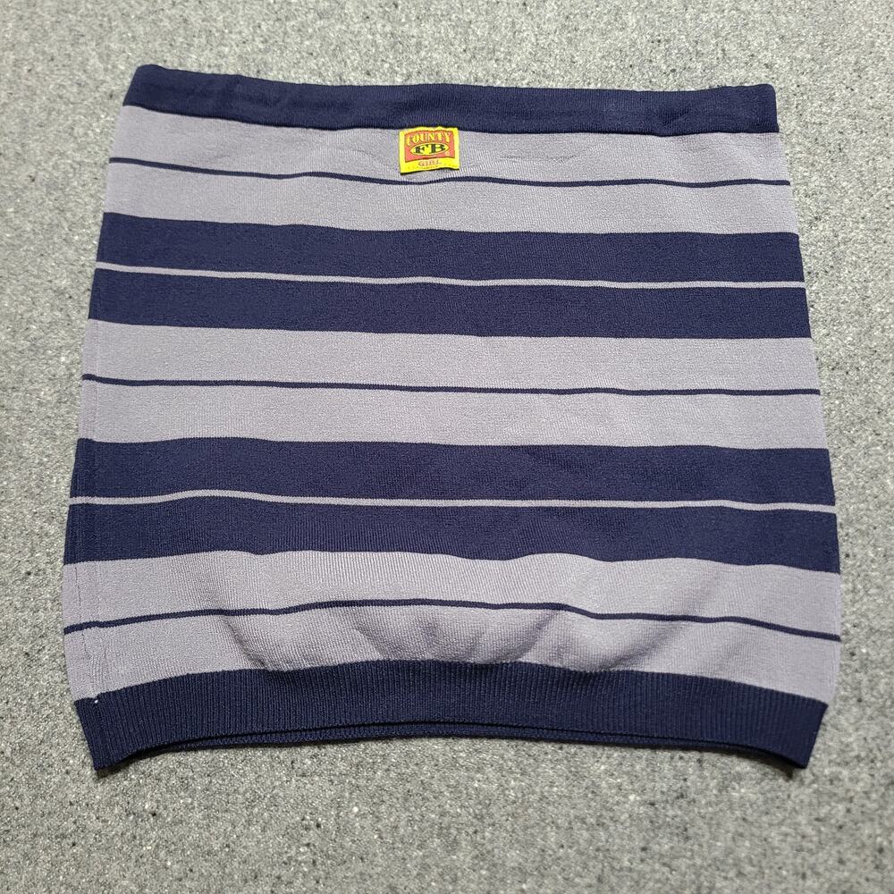 FB County Shirt Women Extra Large 2XL XXL Navy Gray Charlie Brown Tube Top Chola